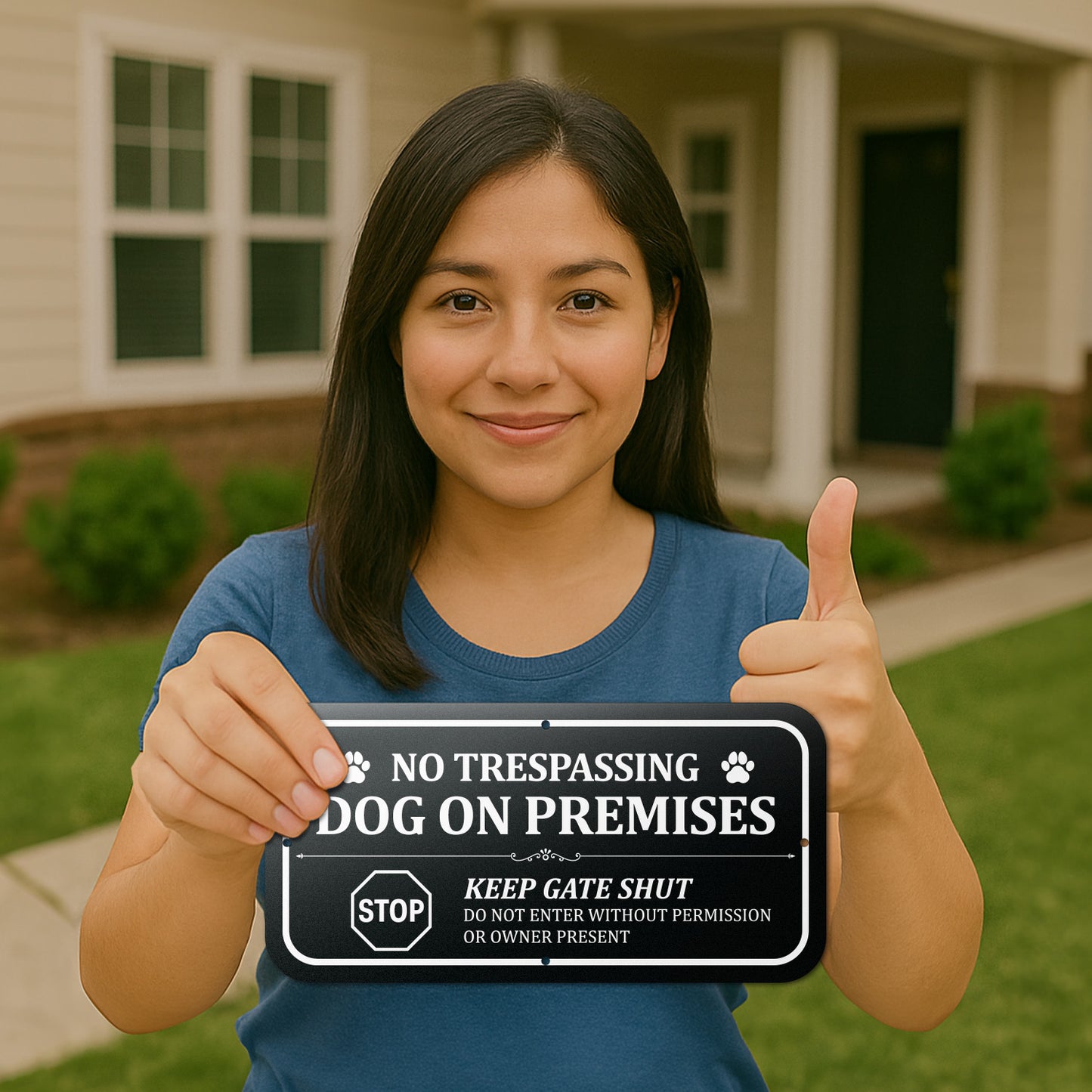 12 x 6in Yard Sign: No Trespassing Dog on Premises