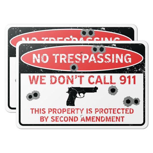 18 x 12in Yard Sign: Second Amendment Protection (No Tresspassing)