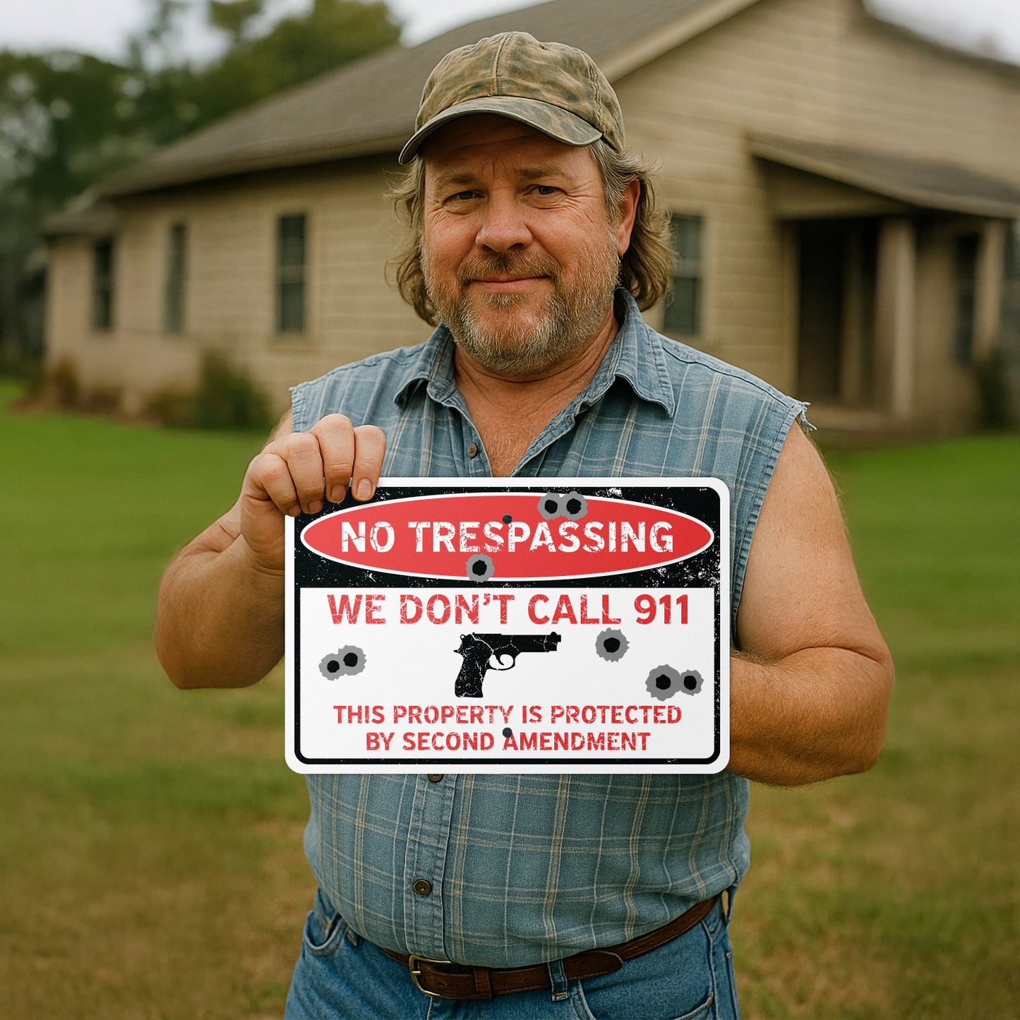 18 x 12in Yard Sign: Second Amendment Protection (No Tresspassing)