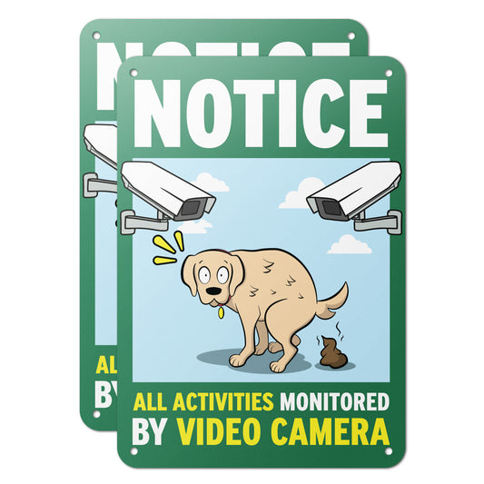 7 x 10in Notice Aluminum Sign: Video Camera Surveillance (All Activities)