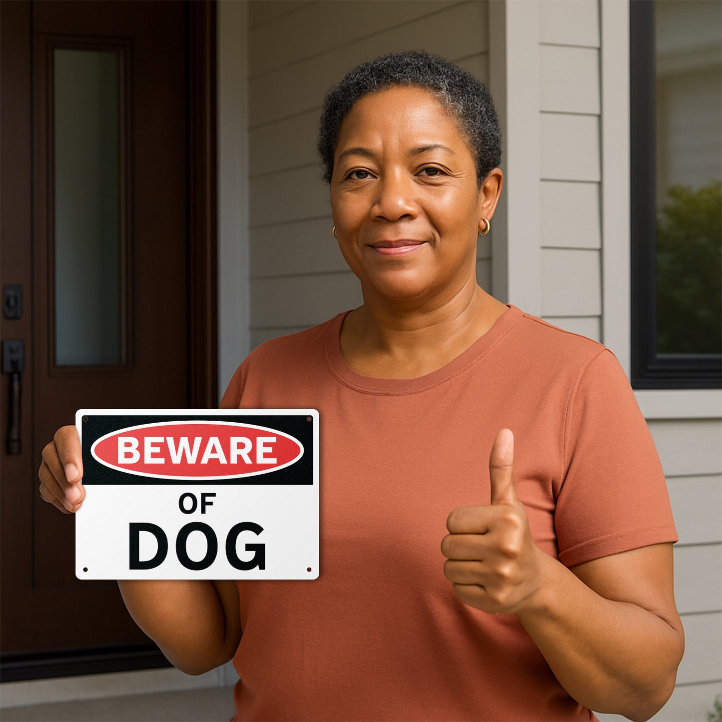 10 x 7in Aluminum Yard Sign: Beware Of Dog