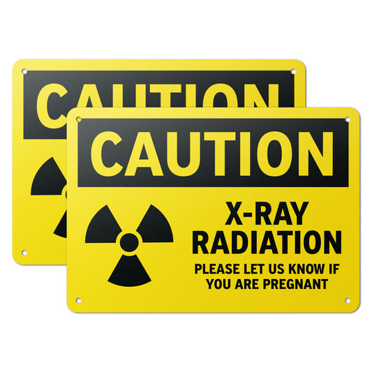10 x 7in Safety Sign: Caution X-Ray Radiation