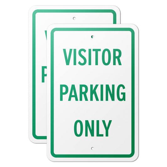 12 x 18in Aluminum Sign: Visitor Parking Only