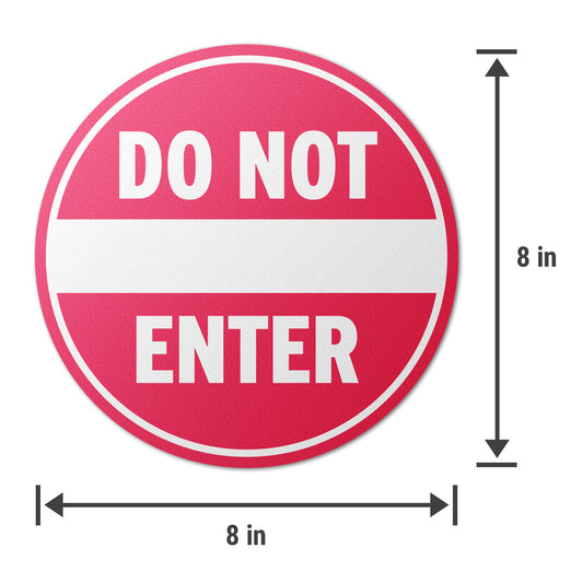8 x 8n Floor Sticker: Do Not Enter Decal (2-Pack)