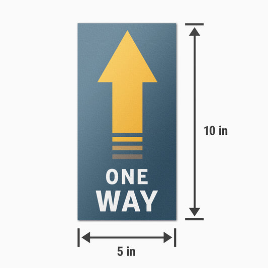 10 x 5in Floor Decals: One Way Arrow Stickers