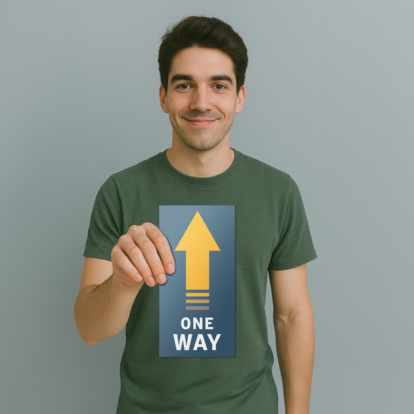 10 x 5in Floor Decals: One Way Arrow Stickers