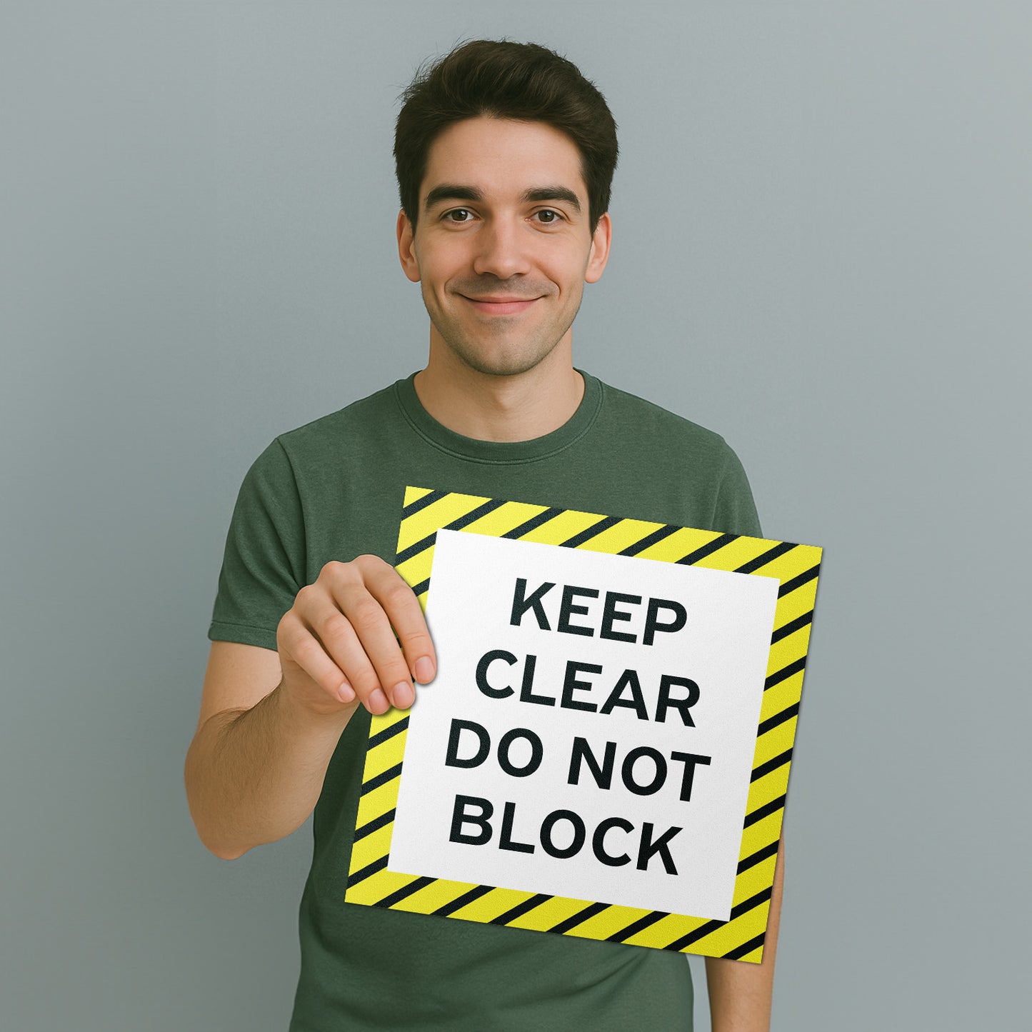 17 x 17in Floor Sticker: Keep Clear Do Not Block Sign (2-Pack)