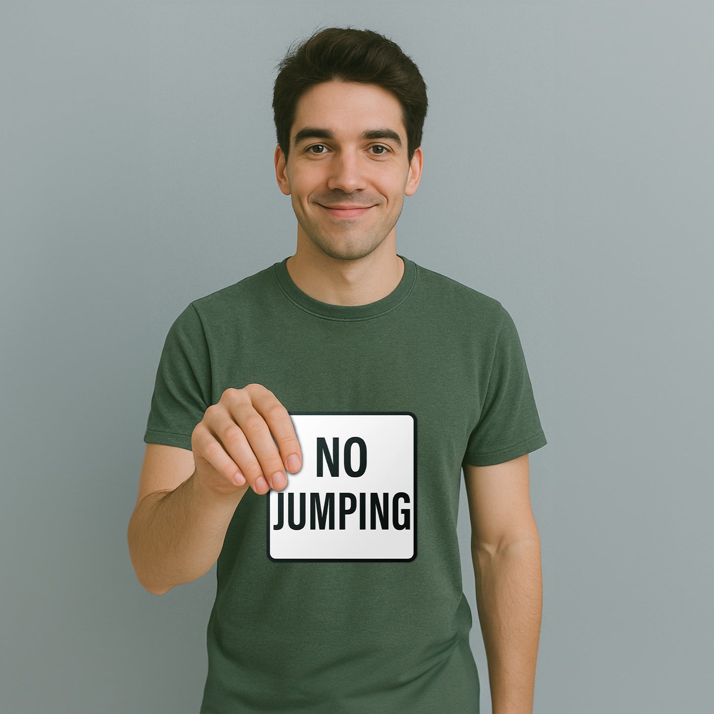 6 x 6in Floor Decals: No Jumping Pool Sign (2-Pack)