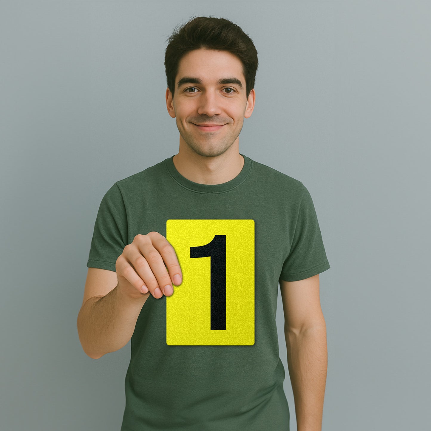 7 x 10in Floor Sticker: Number 1 Anti-Slip Decal