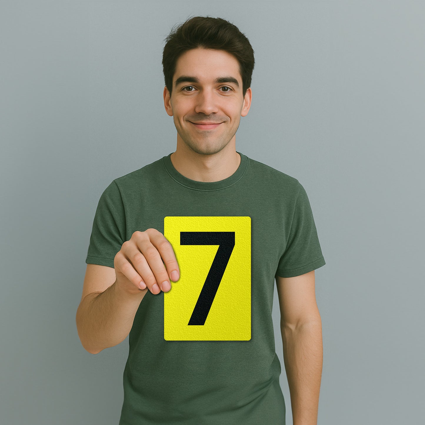 7 x 10in Floor Sticker: Number 7 Anti-Slip Decal