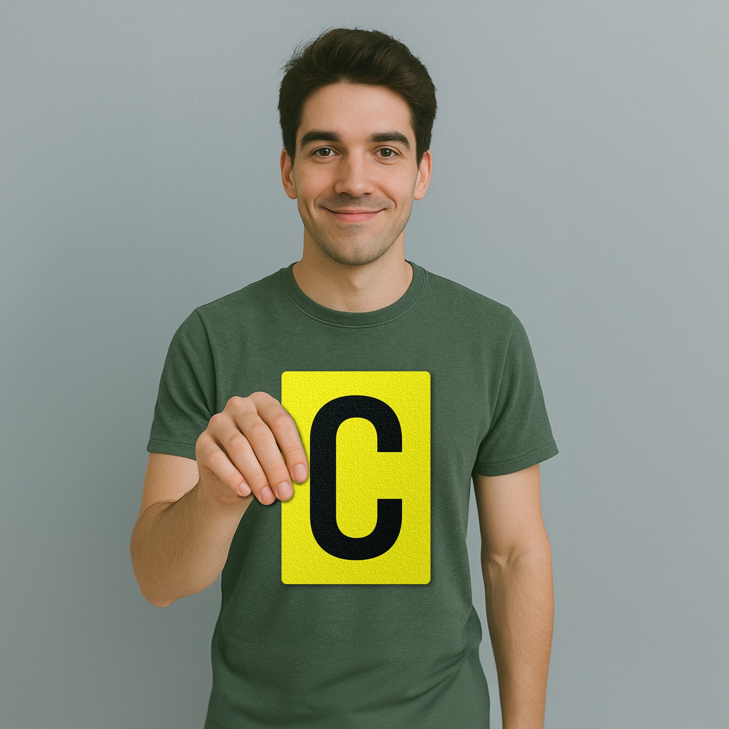 7 x 10in Floor Sticker: Alphabet Letter C Vinyl Decal