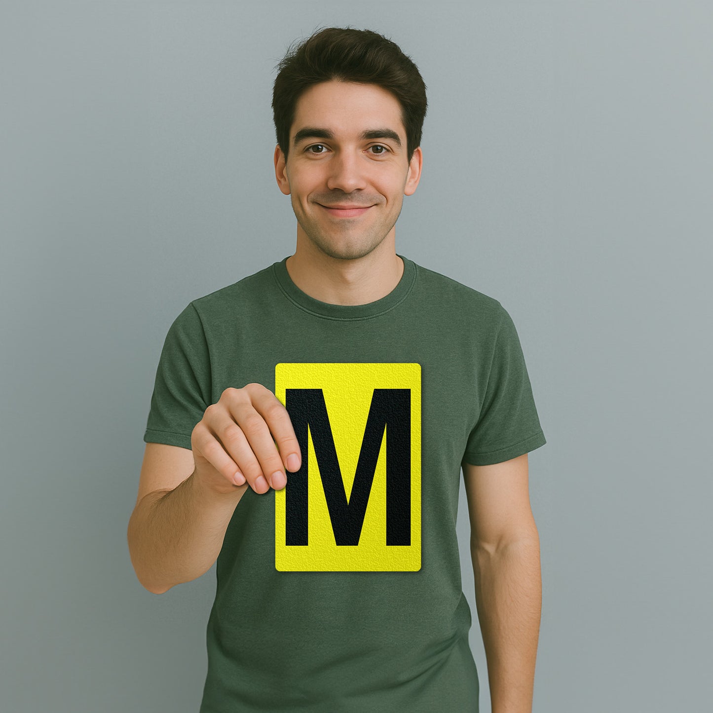 7 x 10in Floor Sticker: Alphabet Letter M Vinyl Decal