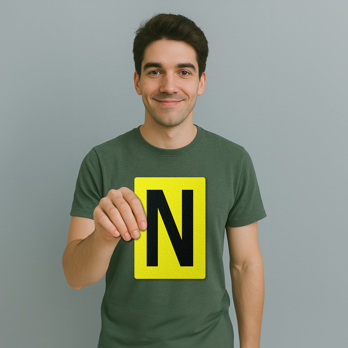 7 x 10in Floor Sticker: Alphabet Letter N Vinyl Decal