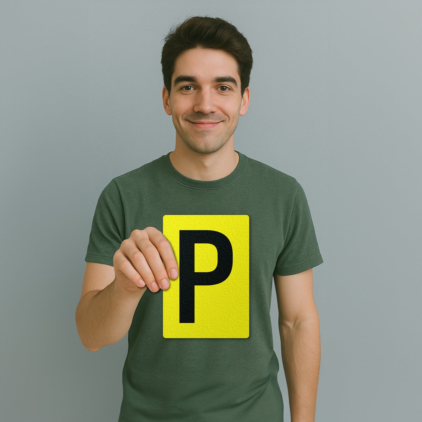 7 x 10in Floor Sticker: Alphabet Letter P Vinyl Decal
