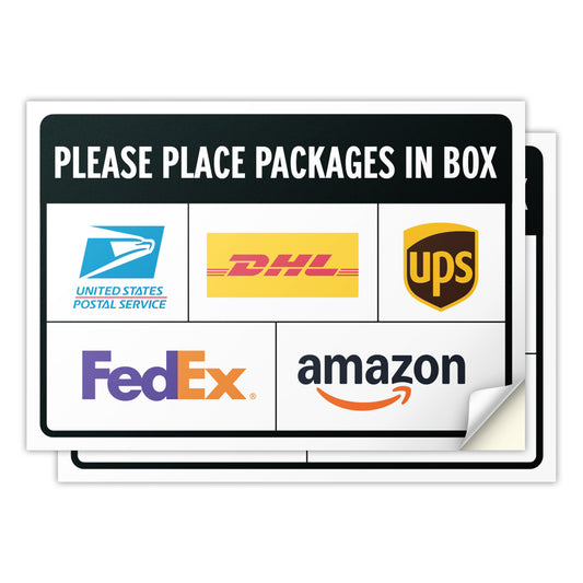 10 x 7in Delivery Sign: Please Place Packages in Box