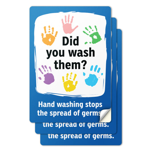 3.5 x 5in Bathroom Sign: Did You Wash Them? Sticker