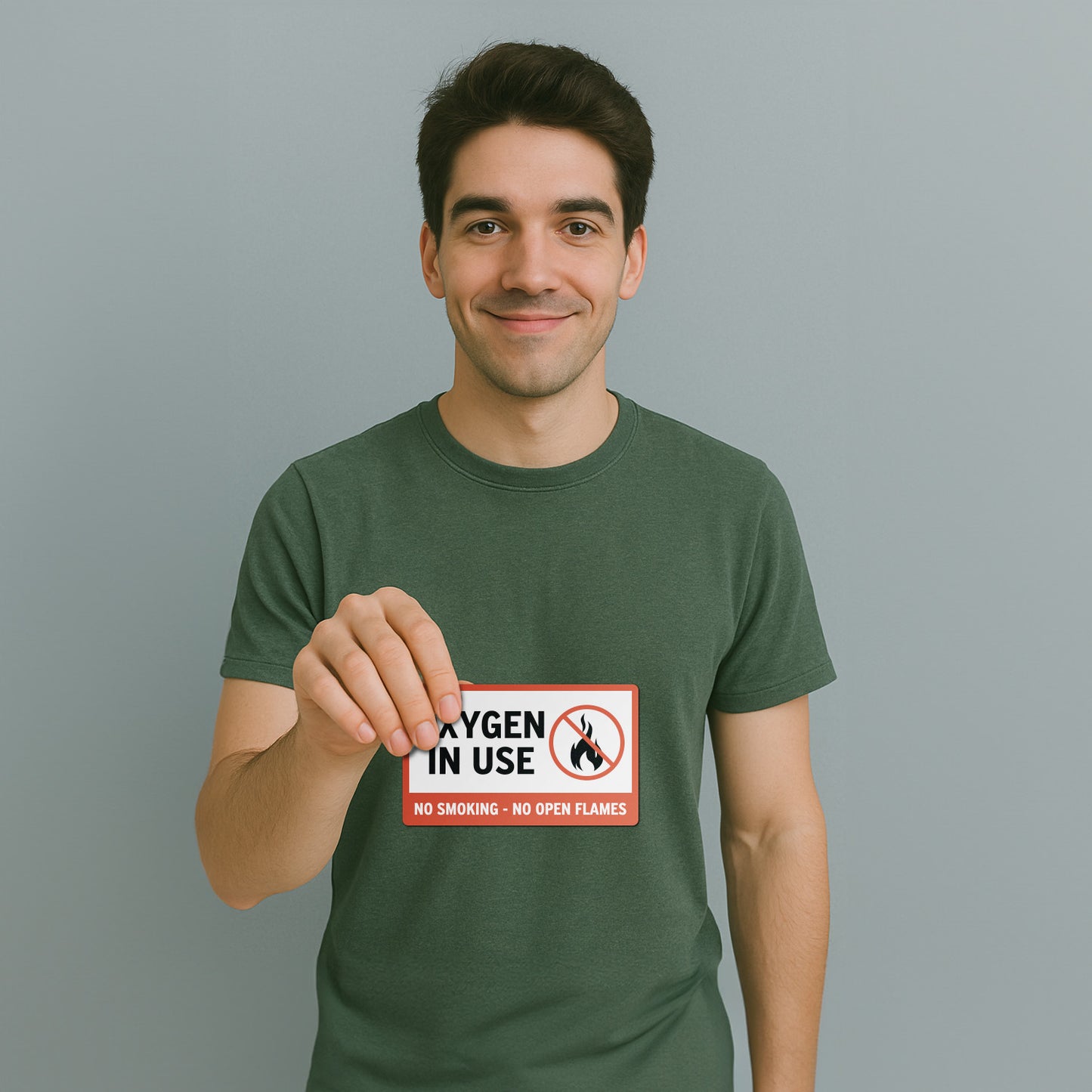 6 x 4in Oxygen In Use Safety Sticker No Smoking Decal
