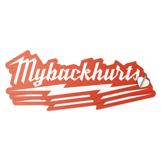 5 x 2in Humor Sticker: My Back Hurts Decal