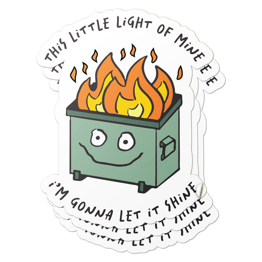 2.4 x 3in Inspirational Sticker: This Little Light of Mine Vinyl Decal