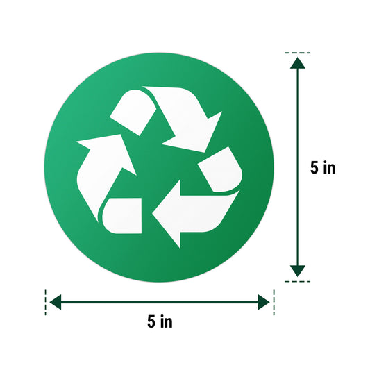 5 inch Bin Label: Compost Universal Symbol Sticker