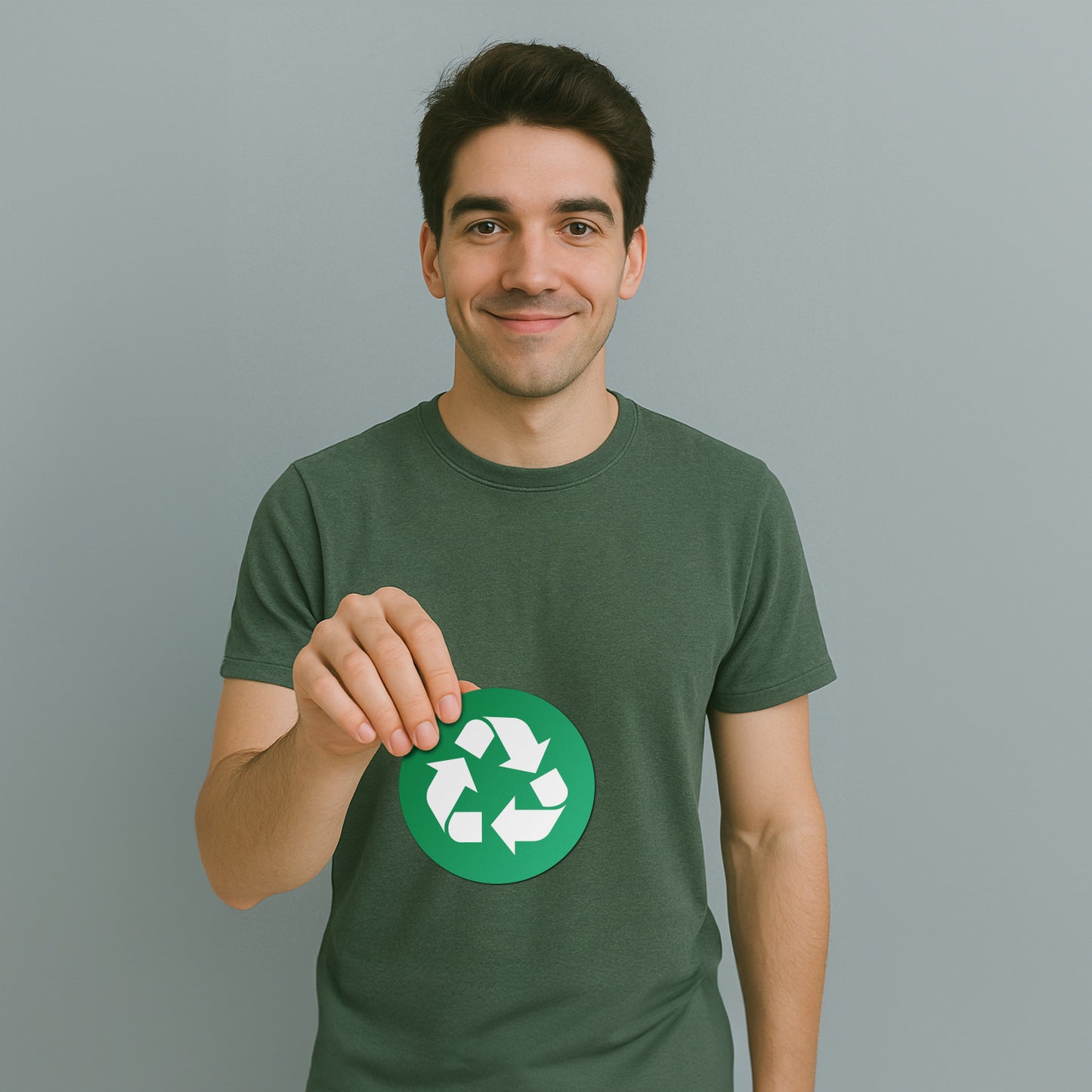 5 inch Bin Label: Compost Universal Symbol Sticker