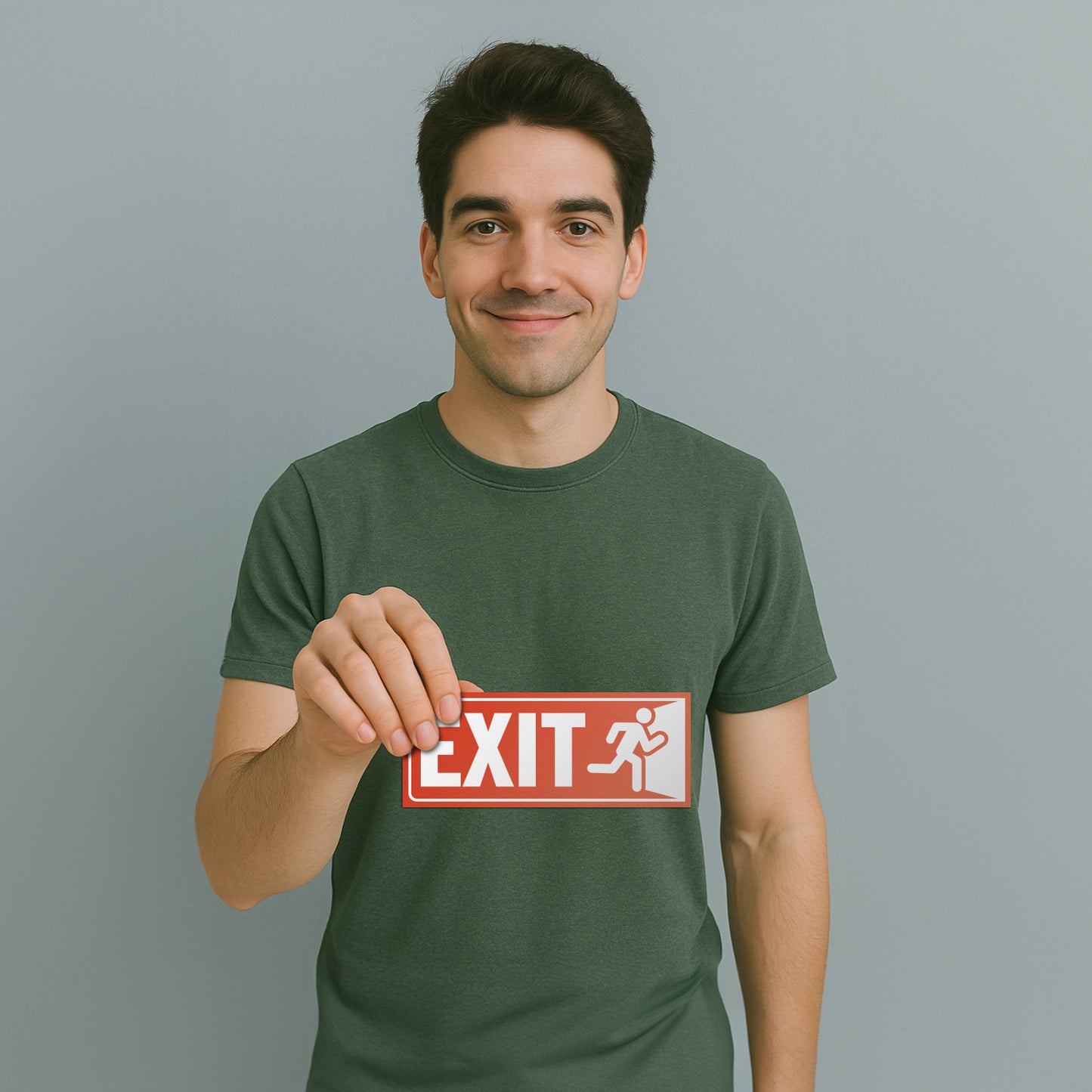 10 x 4in Exit Signs: Red Vinyl Durable Decal