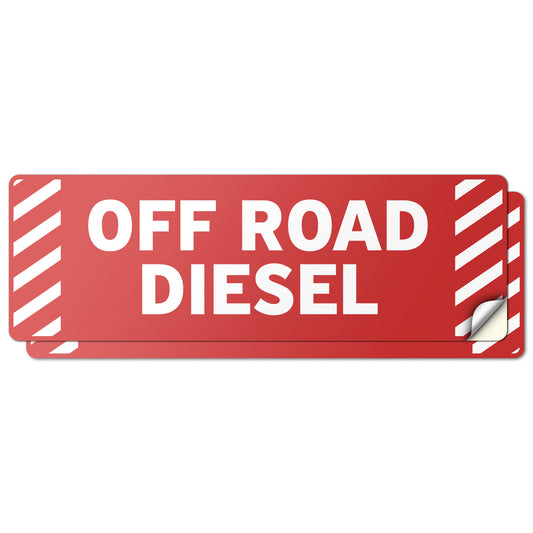 6 x 2in Fuel ID Decal: Off Road Diesel Vinyl Sticker