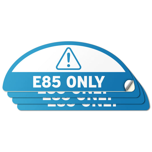 2.17 x 0.82in Fuel Cap Sticker: E85 Only Decal
