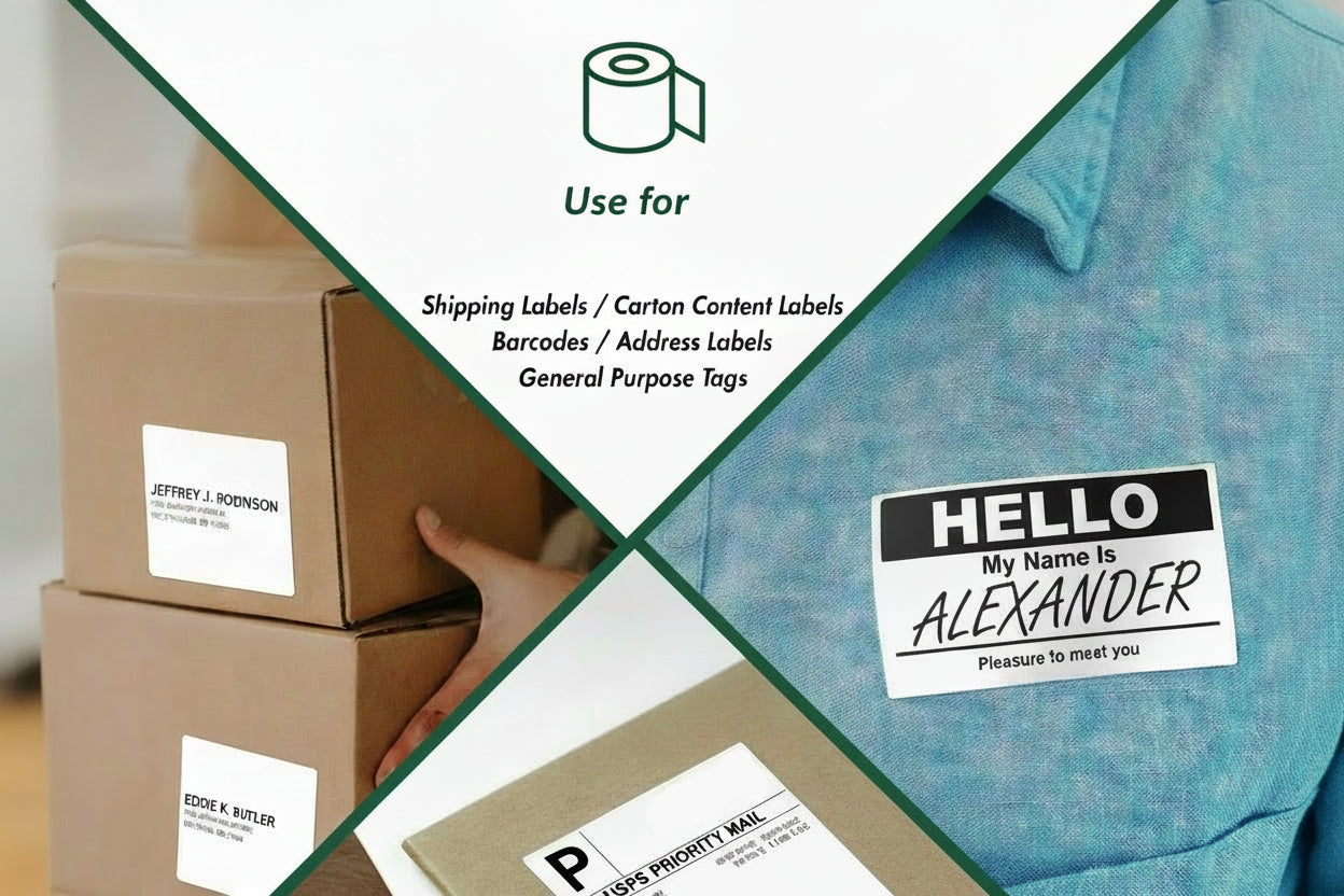 4 x 2.5in Blank Label: Direct Thermal (3 inch Core)