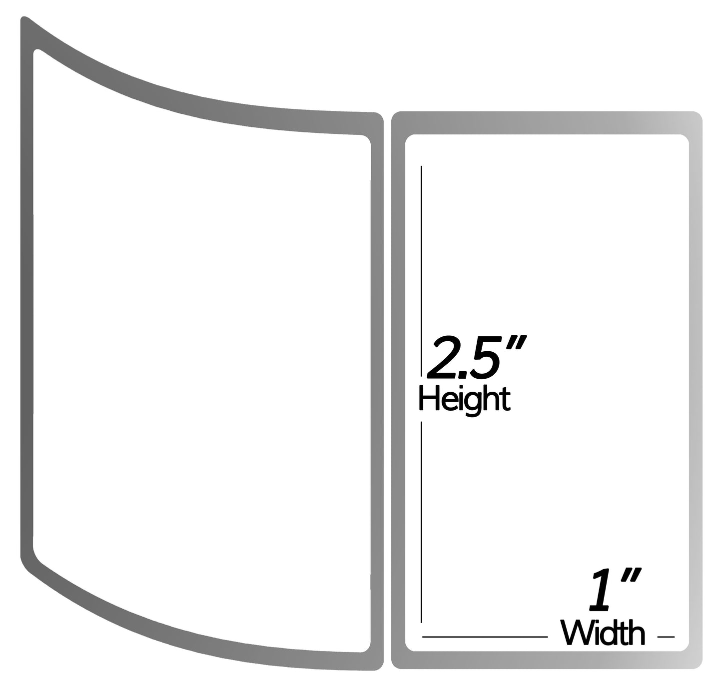 2.5 x 1in Blank Label: Direct Thermal Permanent Adhesive (1 inch Core)