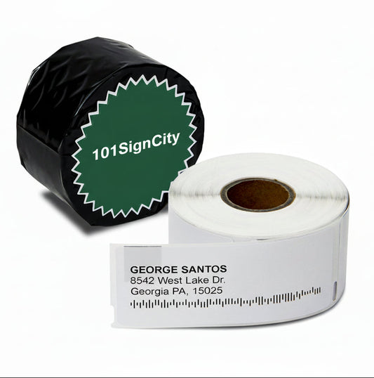 1.13 x 3.5in Address Labels: Dymo Compatible 30320 Bright White