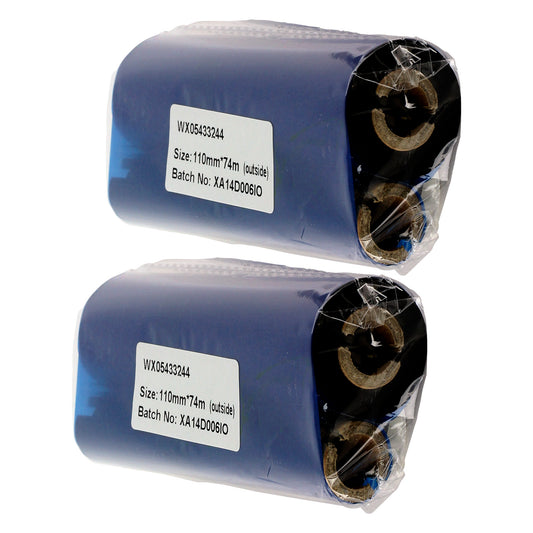 4.33in x 244ft Wax Ribbon: Thermal Transfer Roll (0.5 in Core)