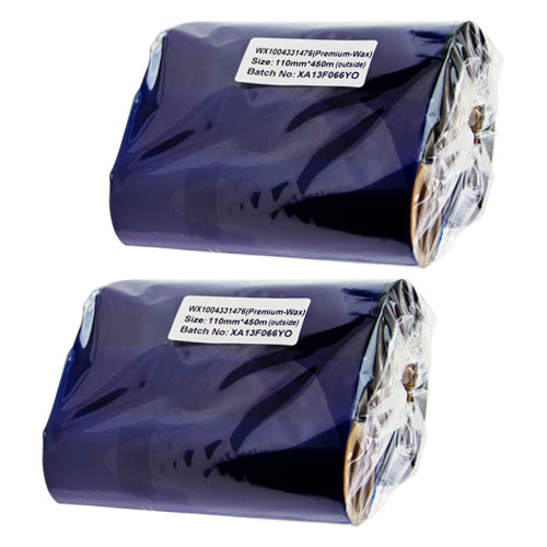 4.33in x 1476ft Wax Ribbon: Thermal Transfer Roll (1 inch Core)
