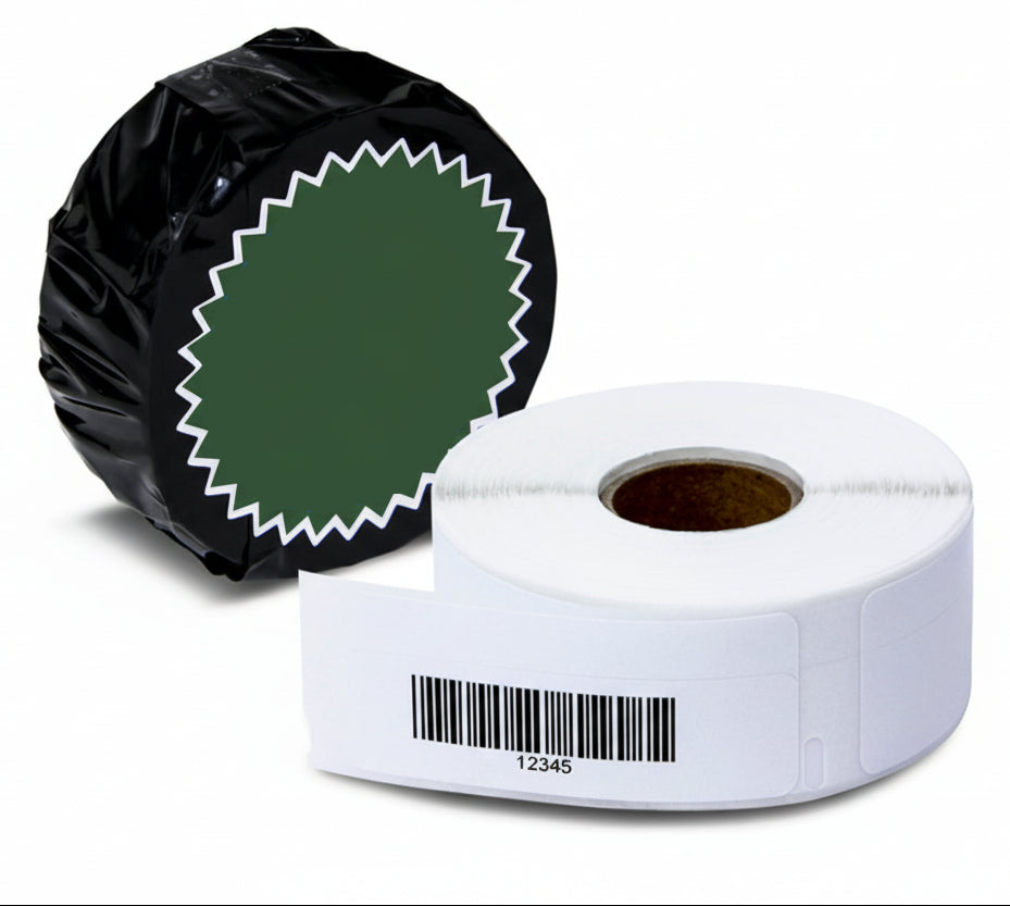 0.75 x 2.5in UPC Barcode Labels: Dymo Compatible 1738595 Bright White