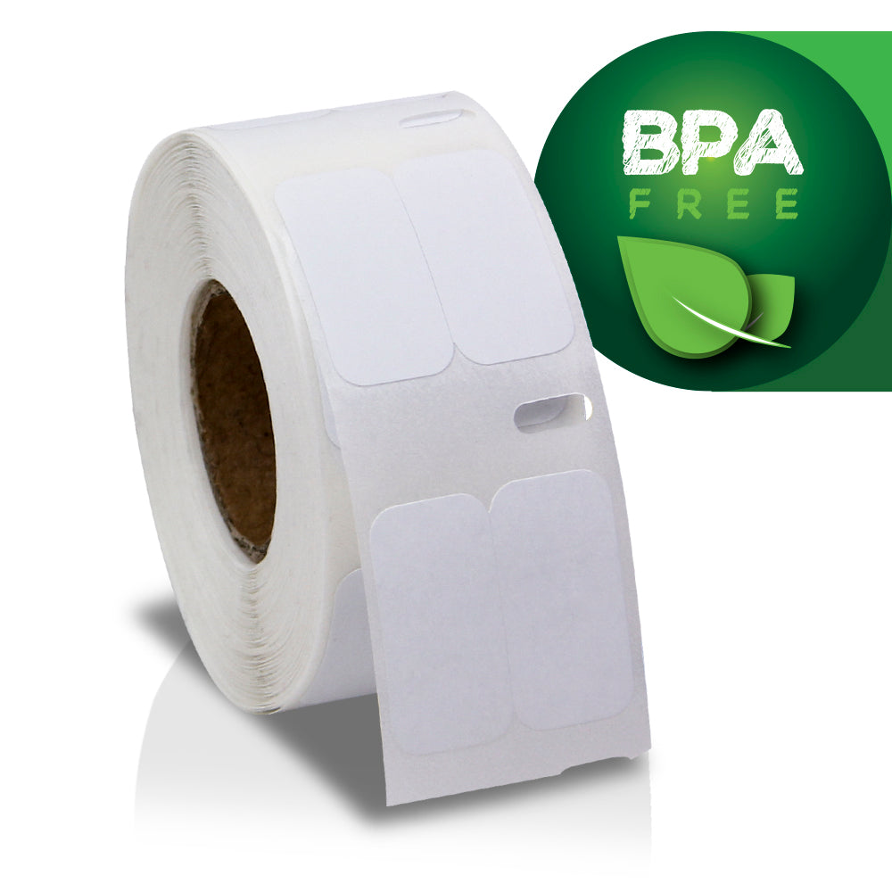 0.5 x 1in Mini Multipurpose Labels: Dymo Compatible 30333 Bright White