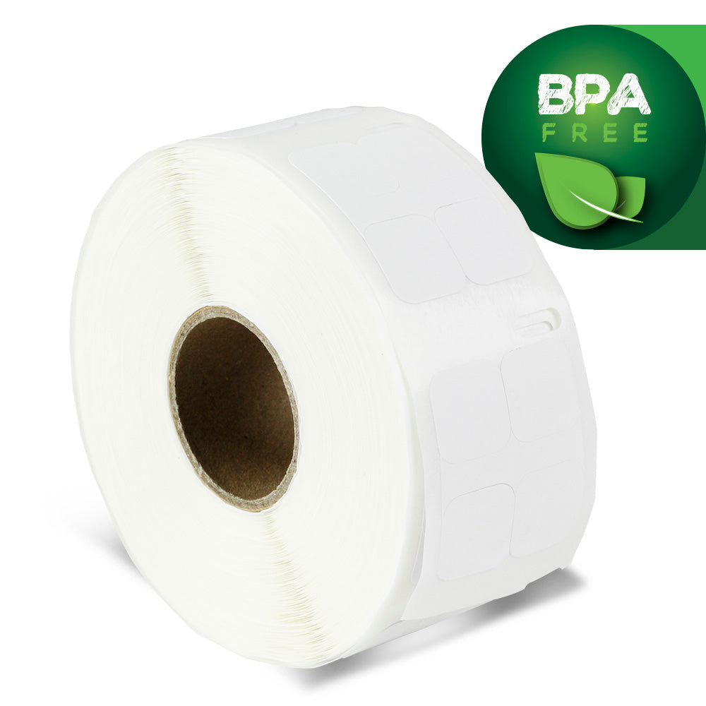 0.5 x 0.5in Mini Multipurpose Labels: Dymo Compatible 30335 Bright White