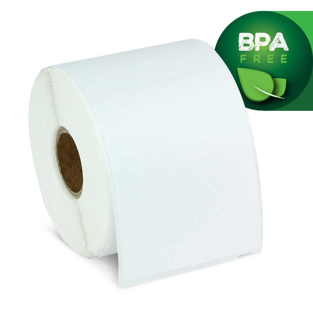 2.44 x 4.19in Non-Adhesive Name Badge Labels: Dymo Compatible 30856 Bright White