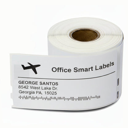 2.13 x 4in Removable Shipping Labels: Dymo Compatible 30323R Bright White