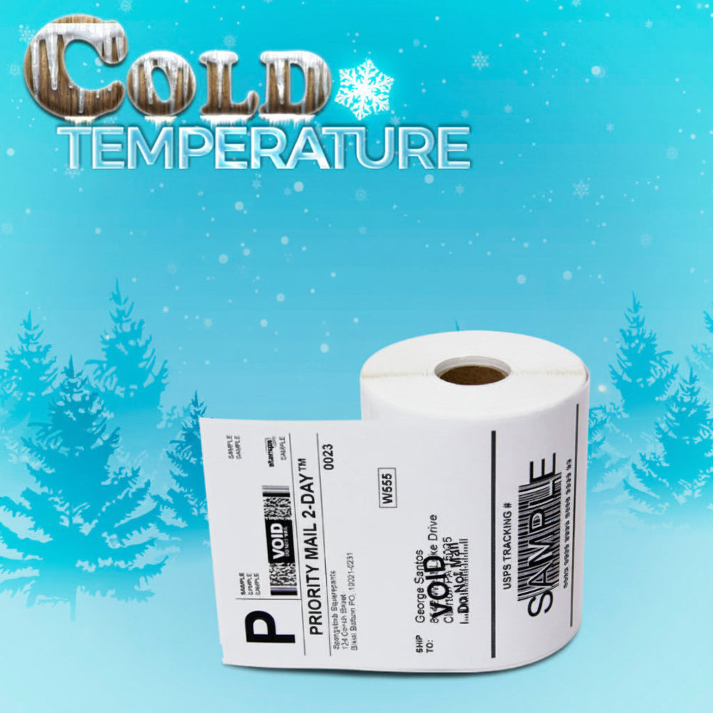 4 x 6in Cold Temperature 4XL Shipping Labels: Dymo Compatible 1744907C Bright White