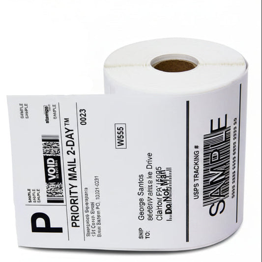 4 x 6in Removable 4XL Shipping Labels: Dymo Compatible 1744907R Bright White