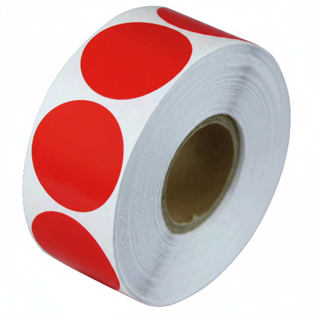 0.5 inch Color Coding Dot Labels (Red)