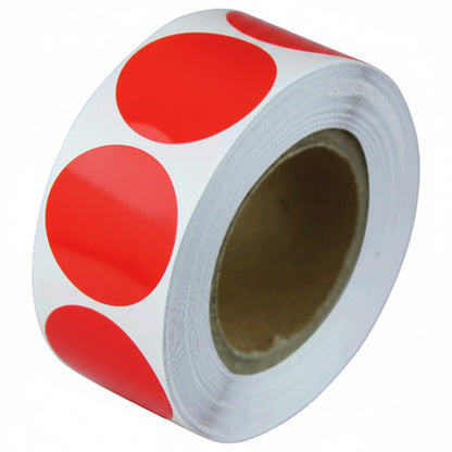 0.75 inch Color Coding Dot Labels (Red)