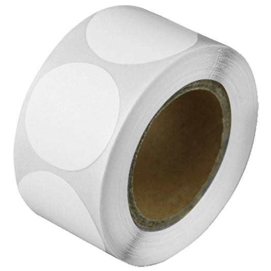 0.75 inch Round Stickers: Color Coded White Dot Label