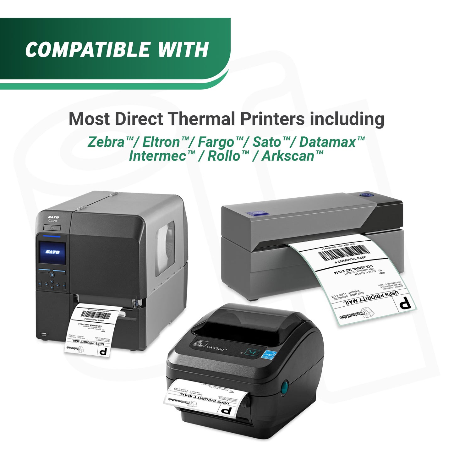 1.25 x 1in Blank Label: Direct Thermal (1 inch Core)