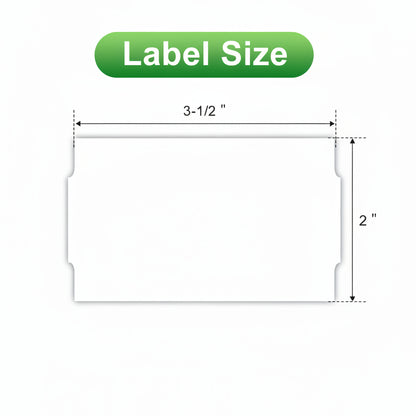 2 x 3.5in Appointment Cards: Dymo Compatible 30374 Plastic Poly Label