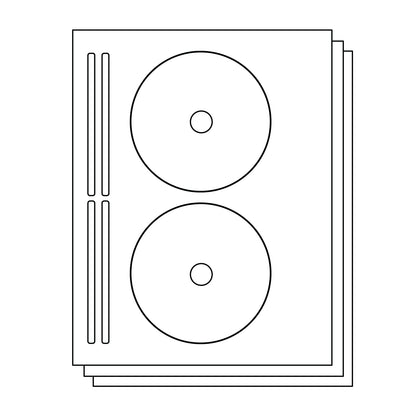 4.62 inch CD and DVD Labels: Compatible 8960, White Matte