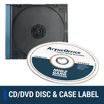 4.62 inch CD and DVD Labels: Compatible 8960, White Matte
