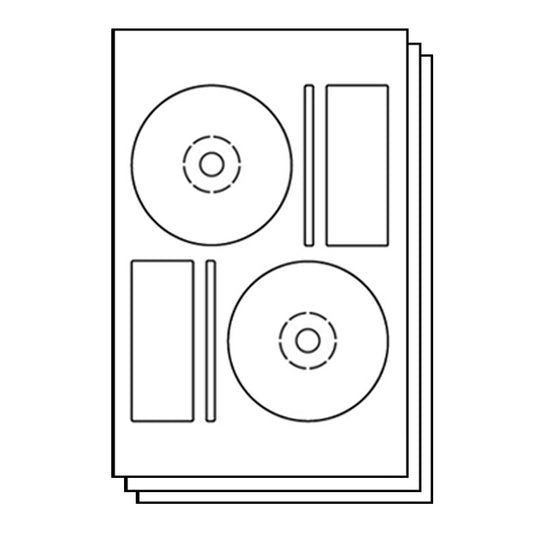 4.64 inch CD and DVD Labels: Memorex Compatible 5931, 8931, White Matte