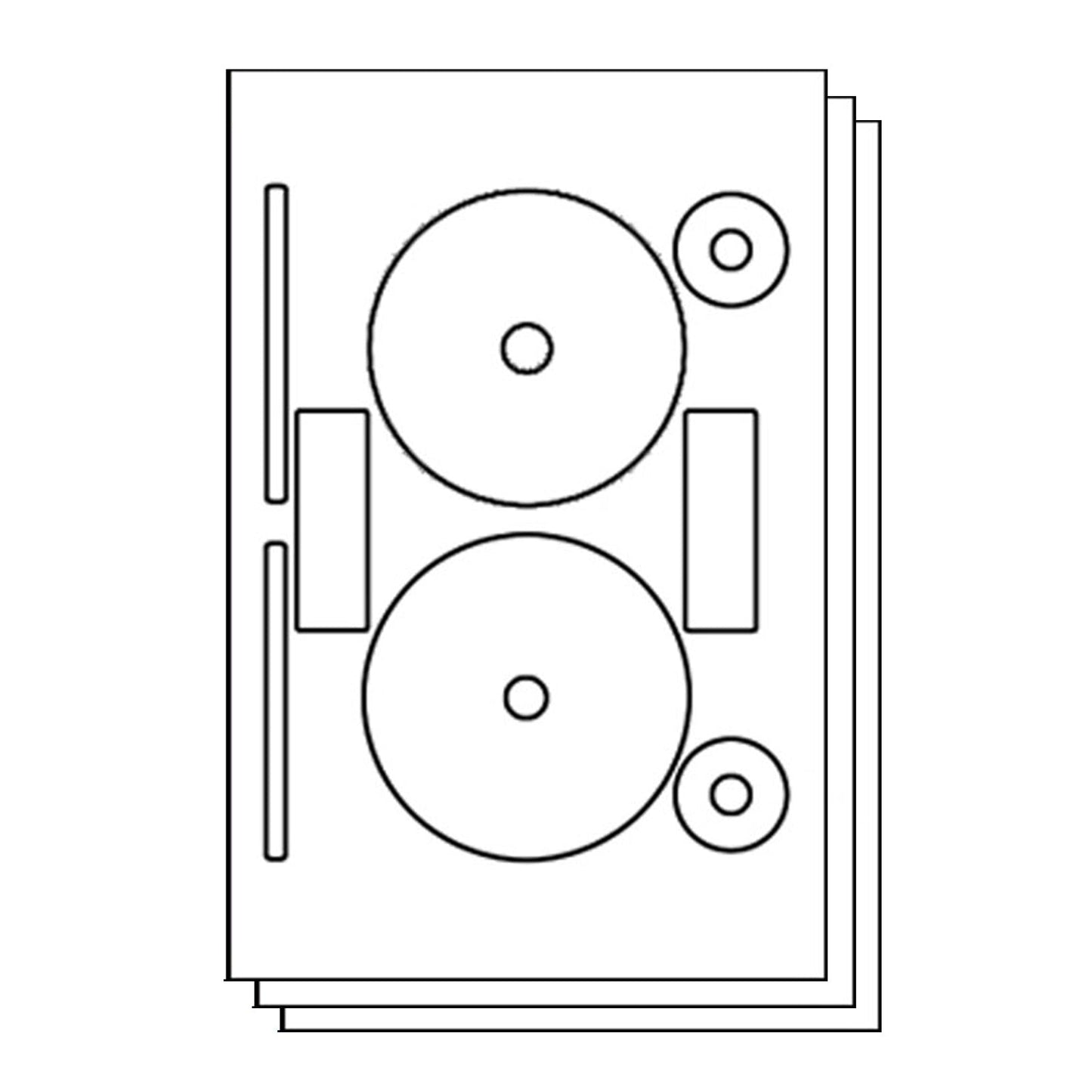 4.59 inch CD and DVD Labels: Neato CLP-192355 Compatible, White Matte