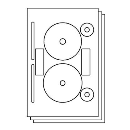4.59 inch CD and DVD Labels: Neato CLP-192355 Compatible, White Matte